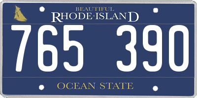 RI license plate 765390