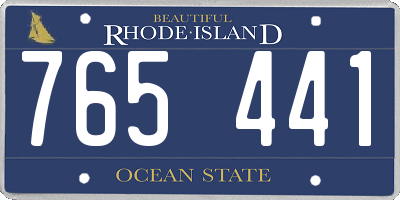 RI license plate 765441