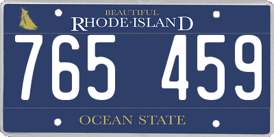 RI license plate 765459