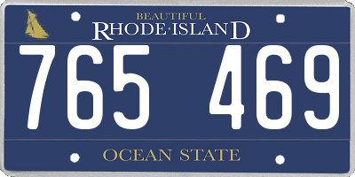 RI license plate 765469