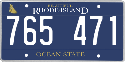 RI license plate 765471