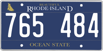 RI license plate 765484