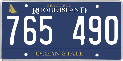 RI license plate 765490