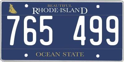 RI license plate 765499