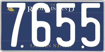 RI license plate 7655