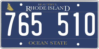 RI license plate 765510