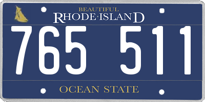RI license plate 765511