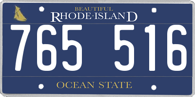 RI license plate 765516