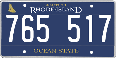 RI license plate 765517