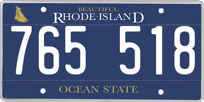 RI license plate 765518