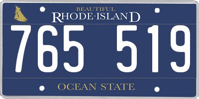 RI license plate 765519