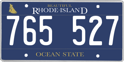 RI license plate 765527