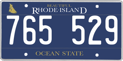 RI license plate 765529