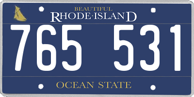 RI license plate 765531