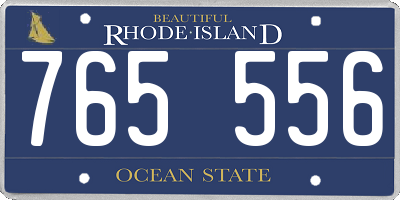 RI license plate 765556