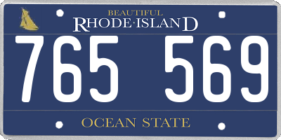 RI license plate 765569
