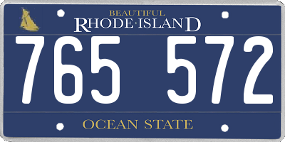 RI license plate 765572
