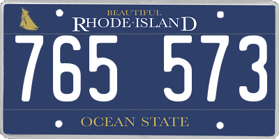 RI license plate 765573