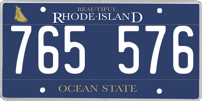 RI license plate 765576