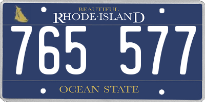 RI license plate 765577
