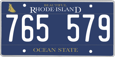 RI license plate 765579