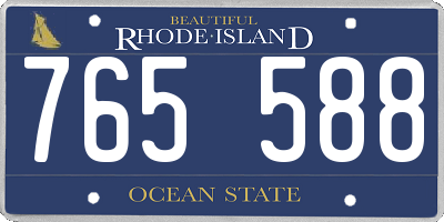 RI license plate 765588