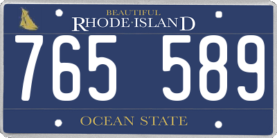 RI license plate 765589