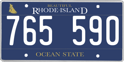 RI license plate 765590