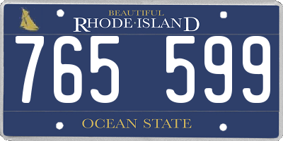 RI license plate 765599