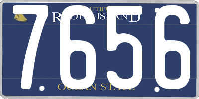 RI license plate 7656