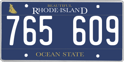 RI license plate 765609