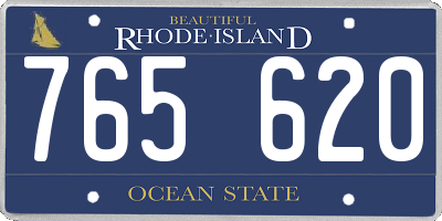 RI license plate 765620