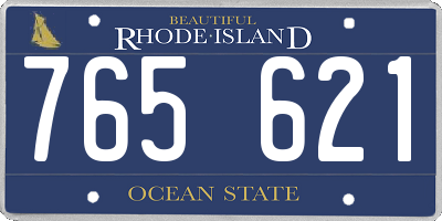 RI license plate 765621