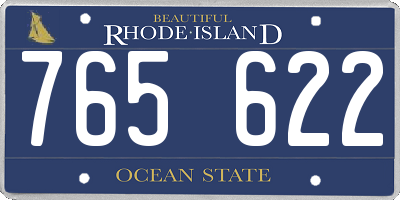 RI license plate 765622