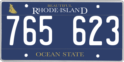 RI license plate 765623