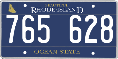 RI license plate 765628