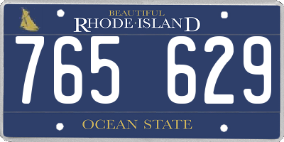 RI license plate 765629