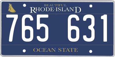 RI license plate 765631