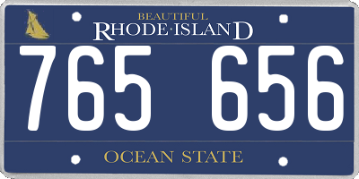 RI license plate 765656