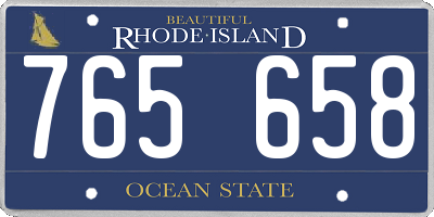 RI license plate 765658