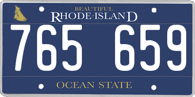 RI license plate 765659