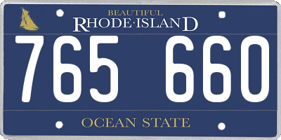 RI license plate 765660