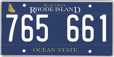 RI license plate 765661