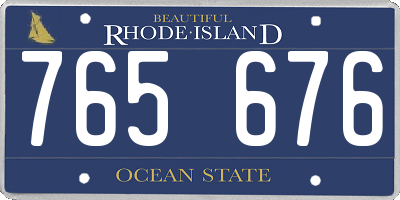 RI license plate 765676