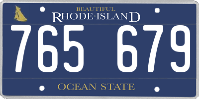 RI license plate 765679