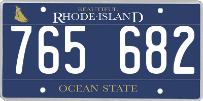 RI license plate 765682