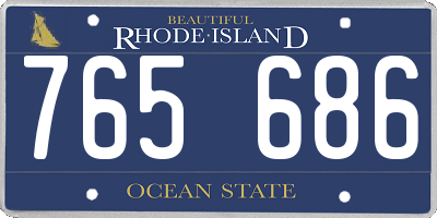 RI license plate 765686