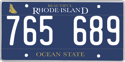 RI license plate 765689