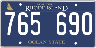 RI license plate 765690