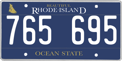 RI license plate 765695